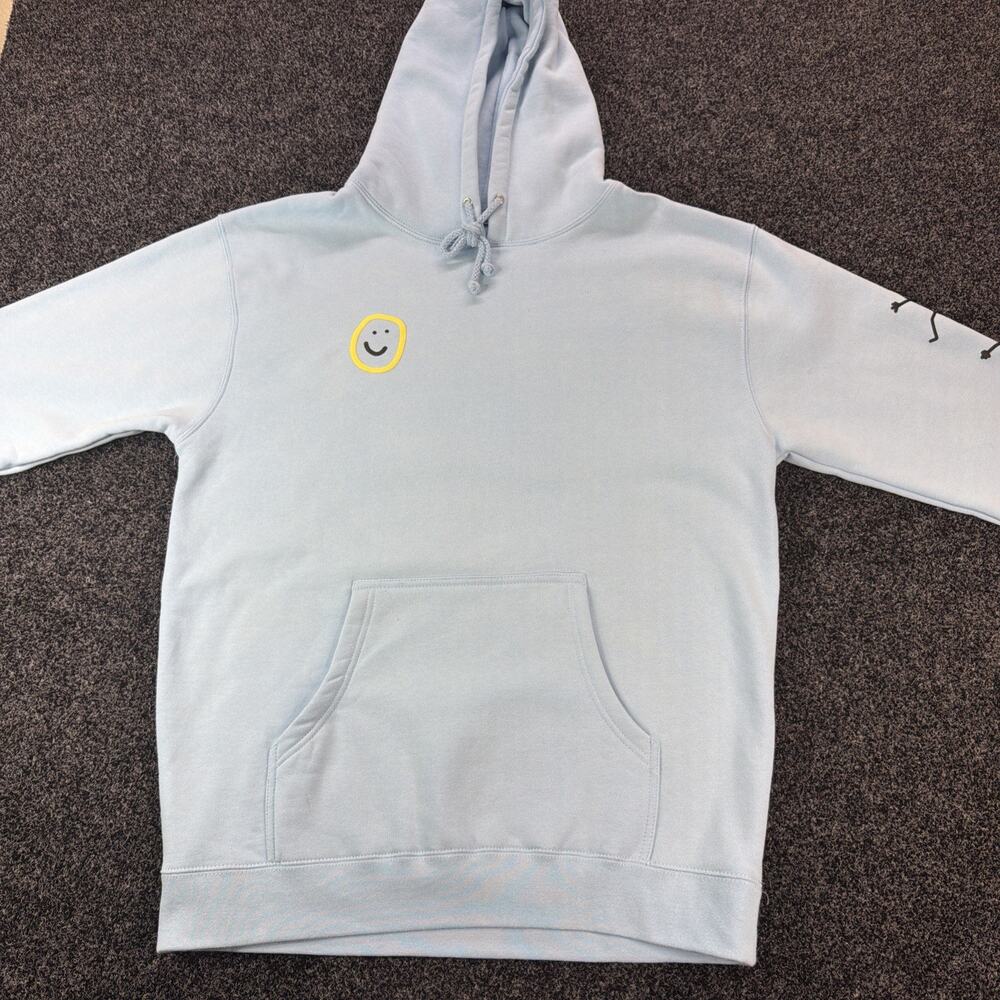 Toms X Happiness Project Blue Unisex Nick Hoodie In Size L